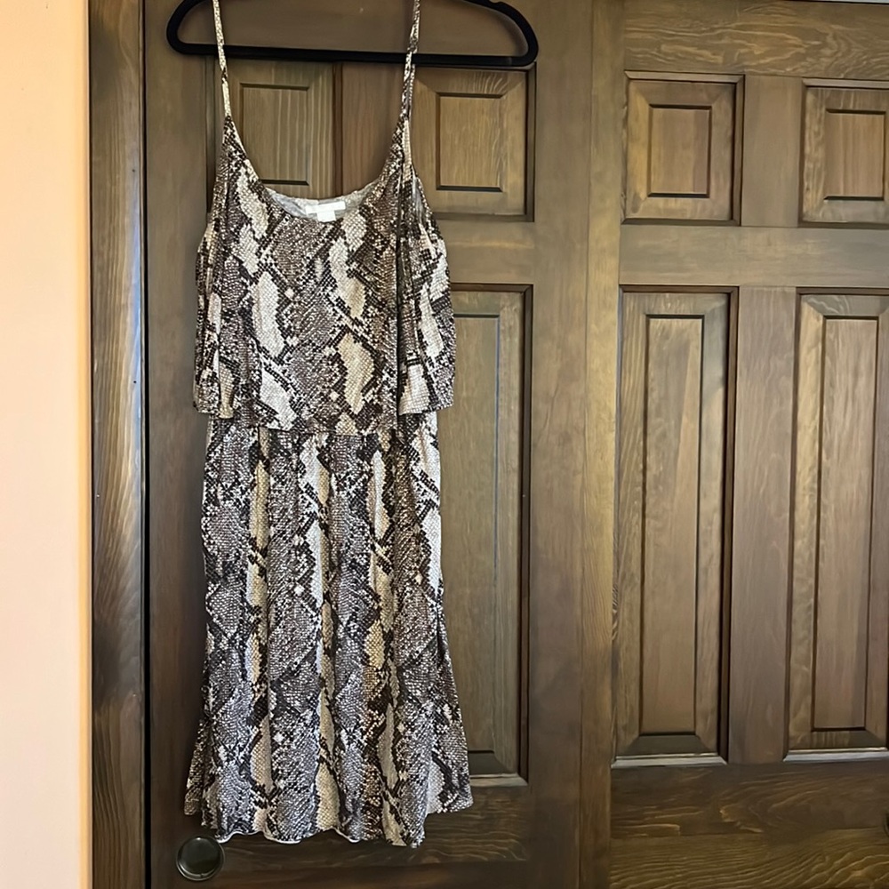 H&M snake print dress